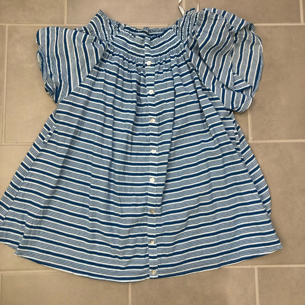 Faithful off the shoulder striped dress
